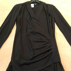 Ann Taylor Faux Wrap Long Sleeve Blouse